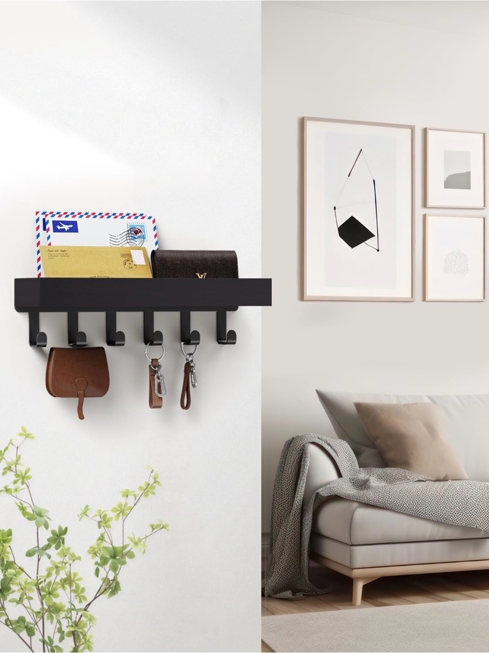 Wall-Mounted Key Rack Shelf by Ropalins - Picture 2 of 7